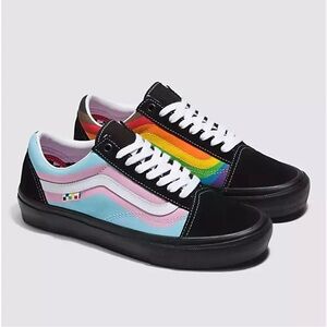 Vans Skate Old Skool Pride Together As Ourselves Black Pastel Skate Shoes